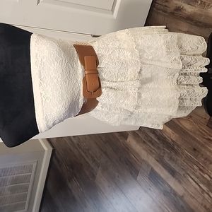 Rue 21 lace strapless mini dress with belt